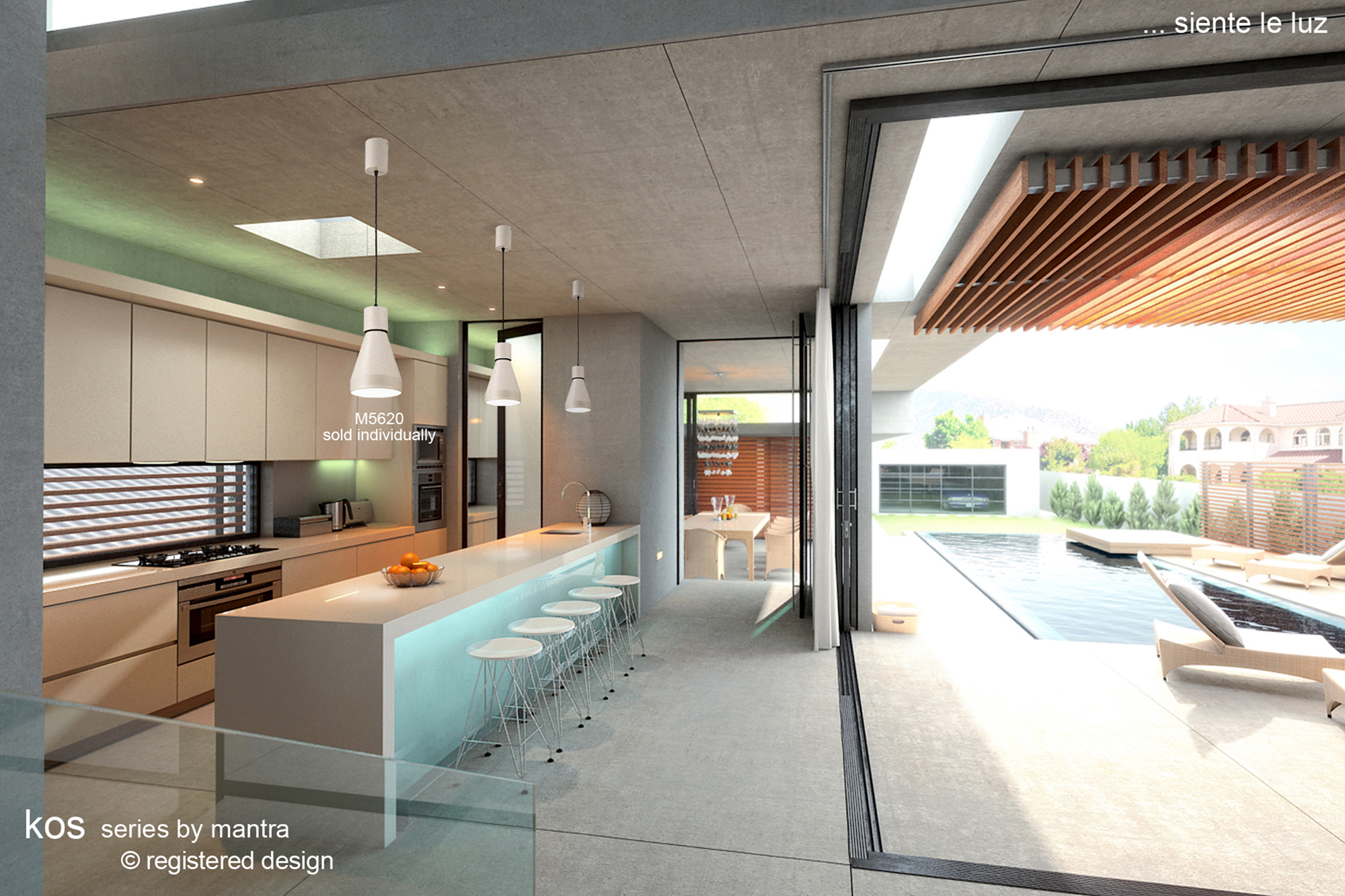 Kos E27 Ceiling Lights Mantra Fusion Single Pendant Kos E27 Ceiling Lights Mantra Fusion Single Pendant